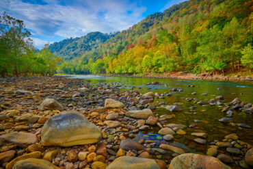 Boulders along the New River, WV.