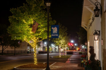 Mount Holly, North Carolina, United States - Historic downtown of Mount Holly city at night