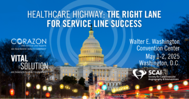 banner image for VitalSolution and Corazon's conference in Washington D.C. with the SCAI logo